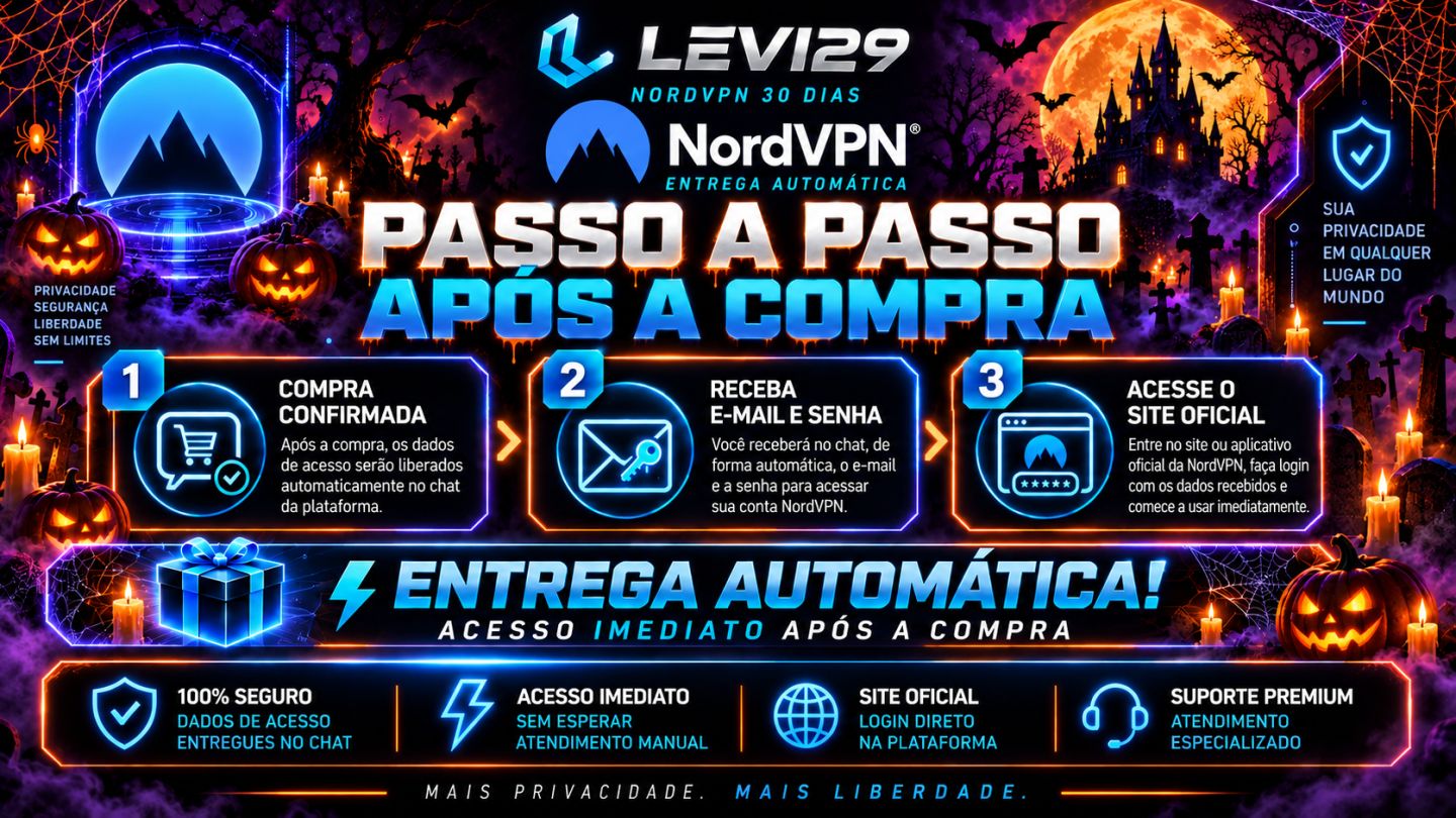 (Mais Barato) NordVPN 30 Dias | Conta Privada | Entrega Automática