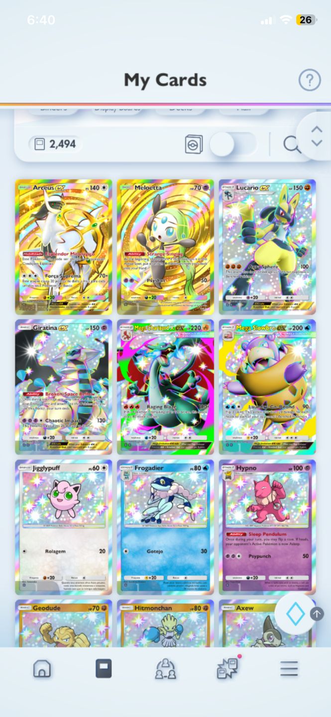 Conta de pokemon tcgp em inglês lvl37 (valor pode ser negociado)