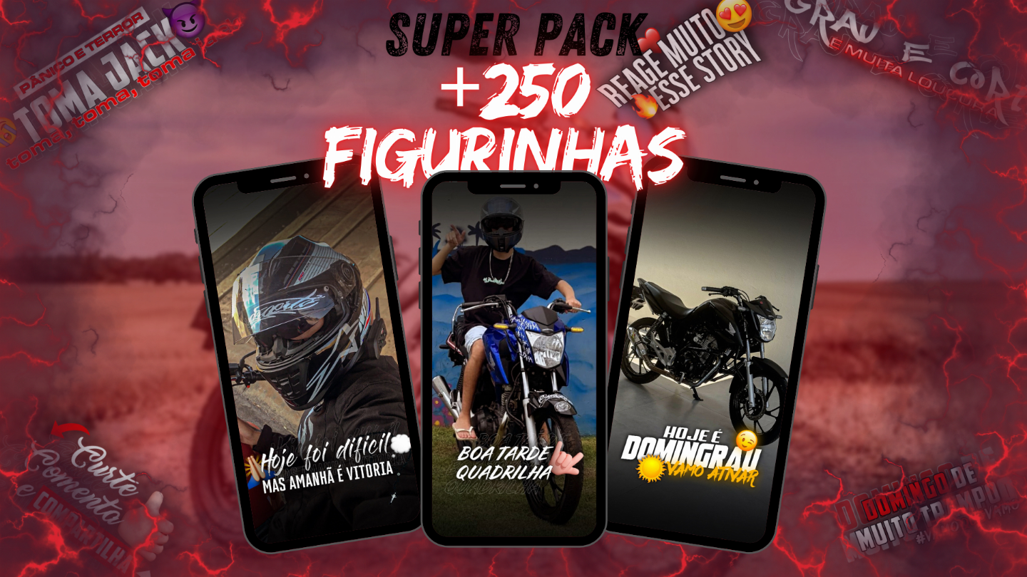 Pack figurinhas influencer