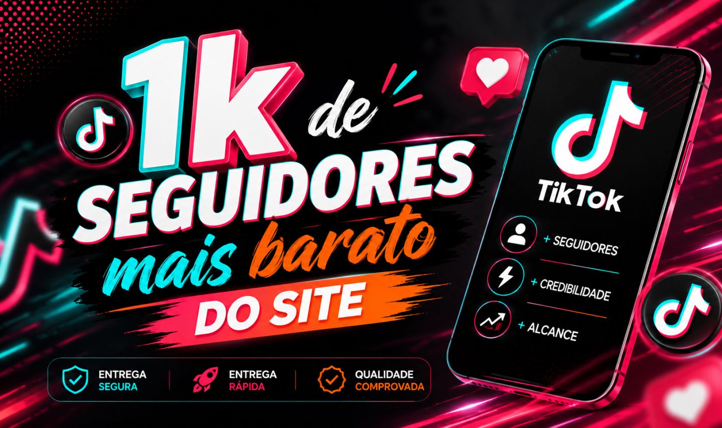 Tiktok , 1k de seguidores mais baratos do site
