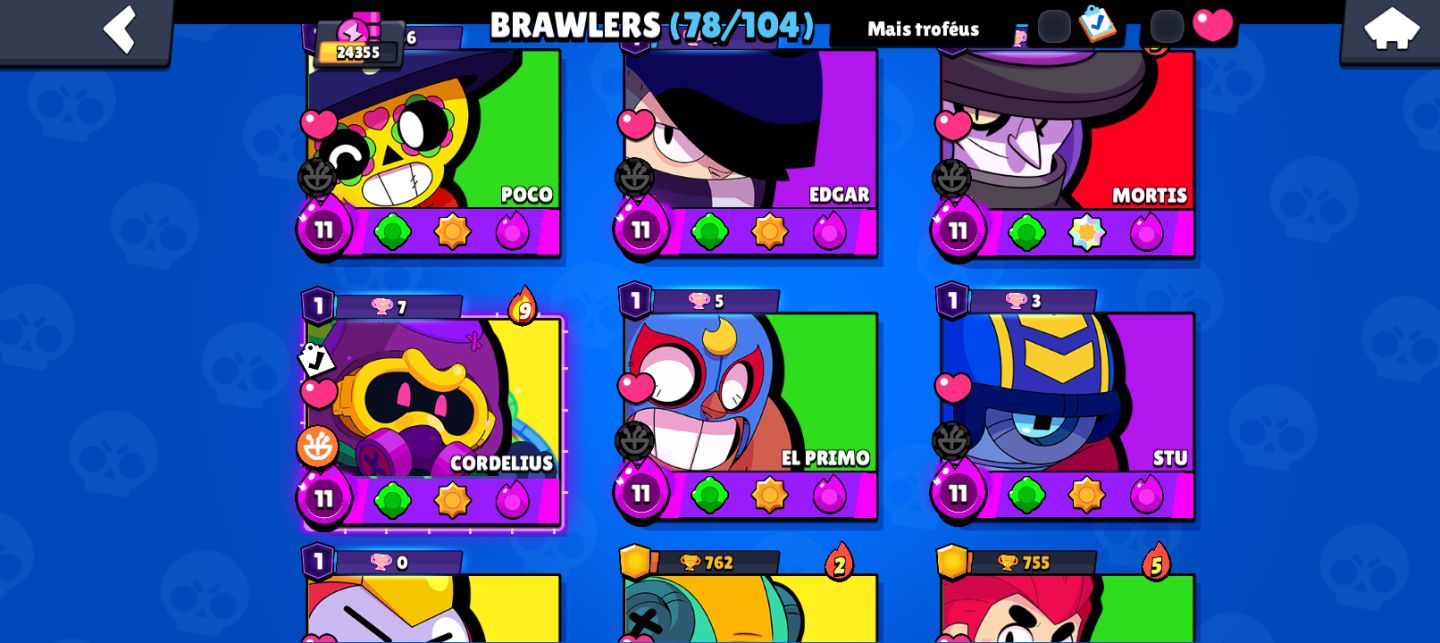 CONTA BRAWL STARS 25K+197 GEMS