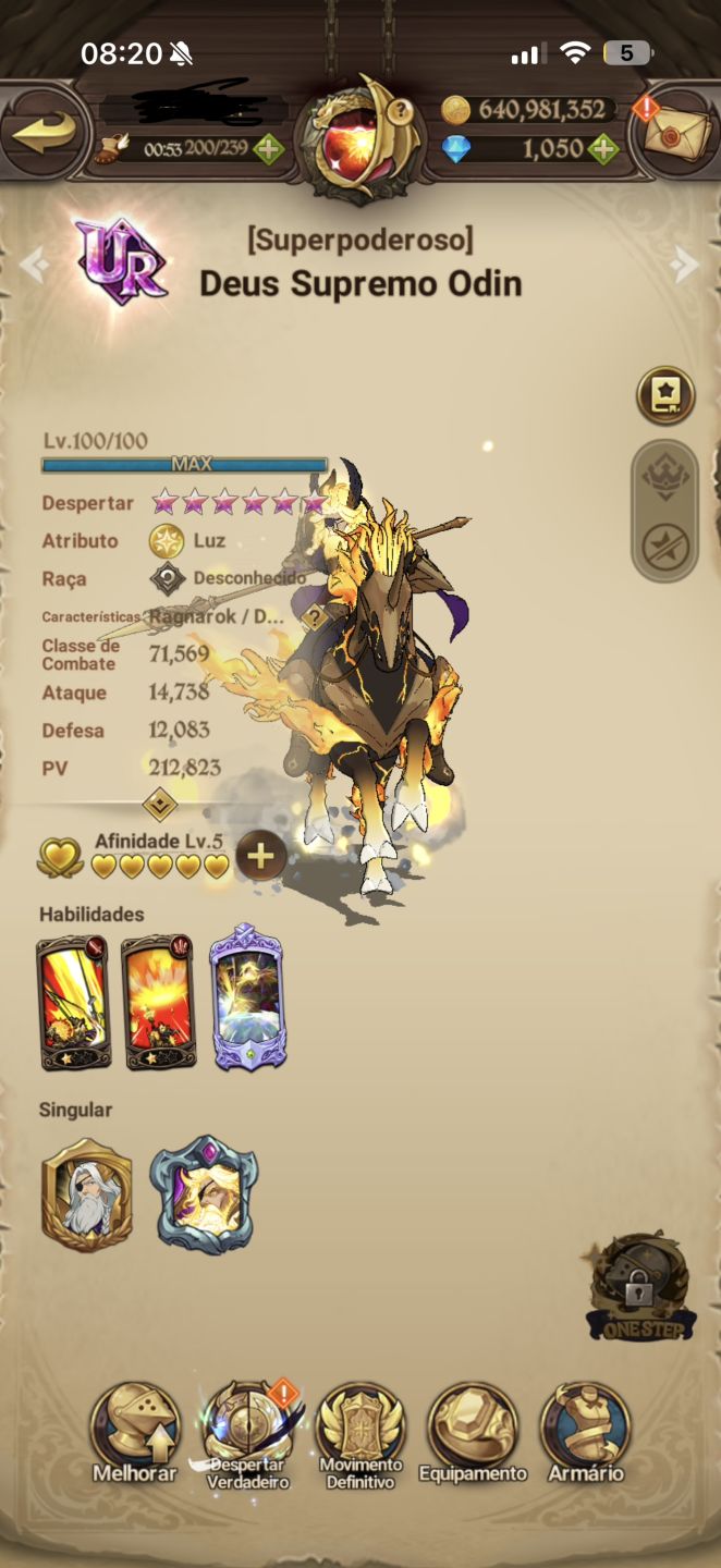 CONTA ENDGAME 7DS | 17.4M CC CONTA | ODIN UR MAX | +1000 DIAMANTES | DIVERSOS LR