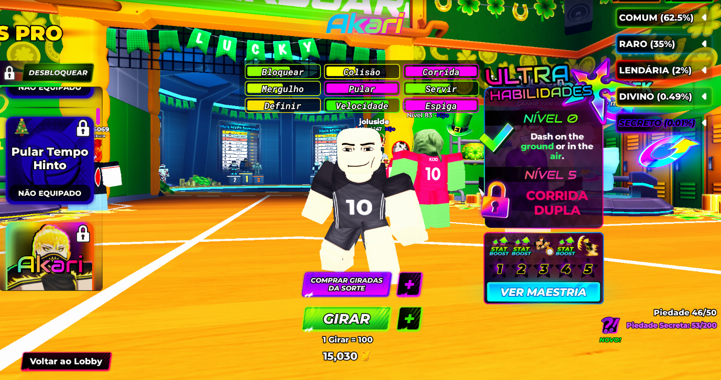 Conta de Roblox Blox fruits e Volleyball Legends, 5K DE ROBUX GASTADOS
