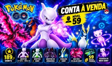 Conta Pokemon Go Lv 59 | 114 Lendários | 189 Brilhante | Mew Shiny | Ano 2023