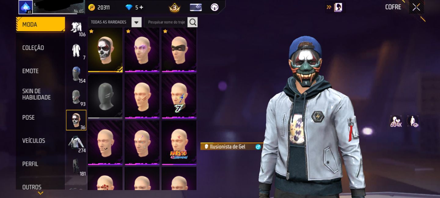 CONTA DE FREE FIRE MUITO TOP