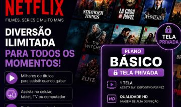 Netflix Tela Privada 2 Telas/30 dias