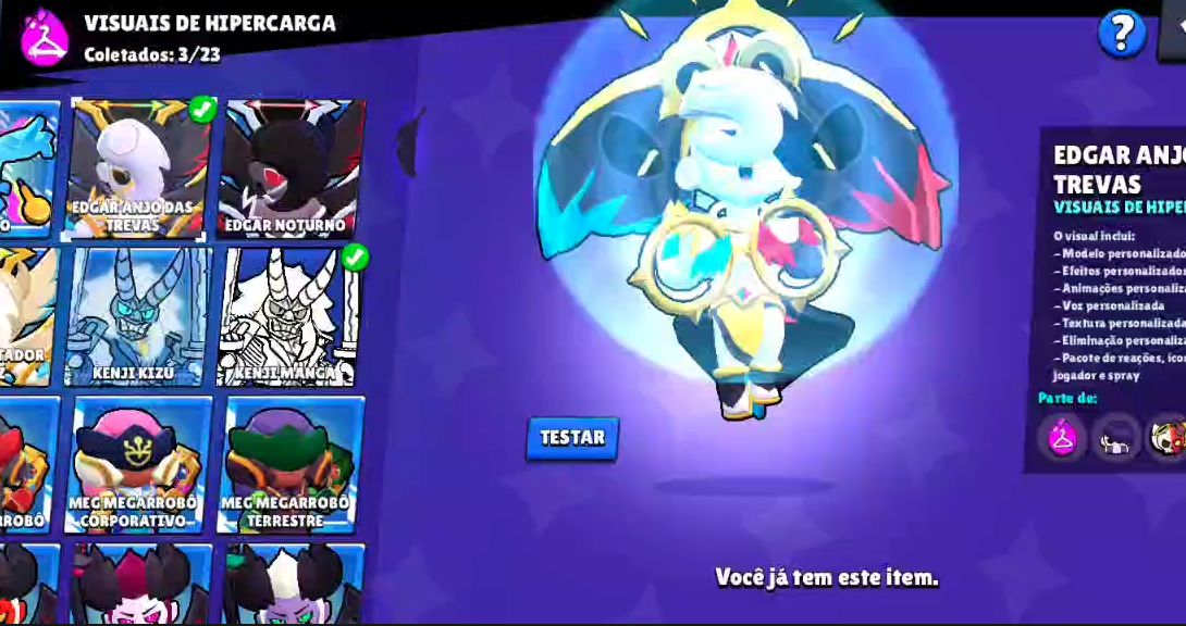 (Valor negociável)CONTA BRAWL STARS 52.451 TROFÉUS-241 SKINS -100/105 BRAWLERS