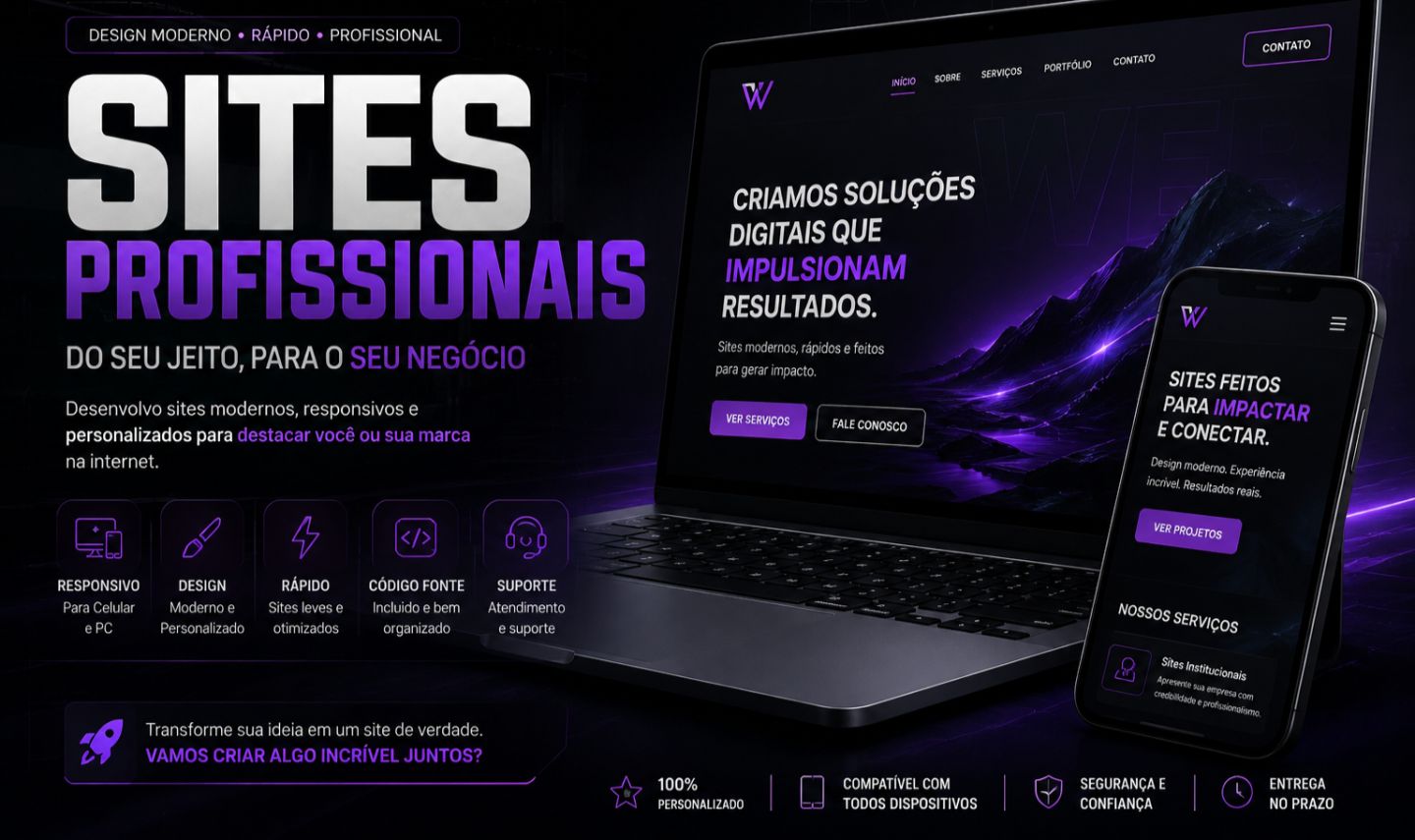 (MAIS BARATO DO MERCADO) Criação de Site Profissional e Responsivo