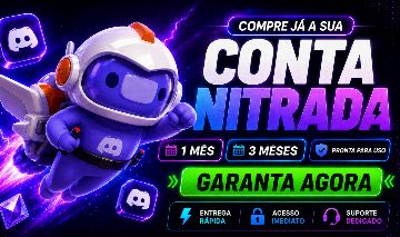 CONTA DISCORD COM NITRO 30 DIAS - 90 DIAS