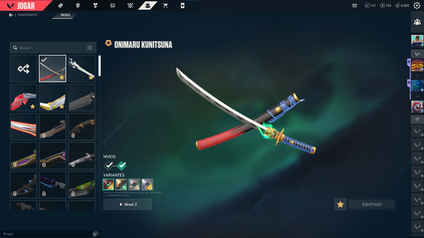 CONTA VALORANT MUITAS SKINS