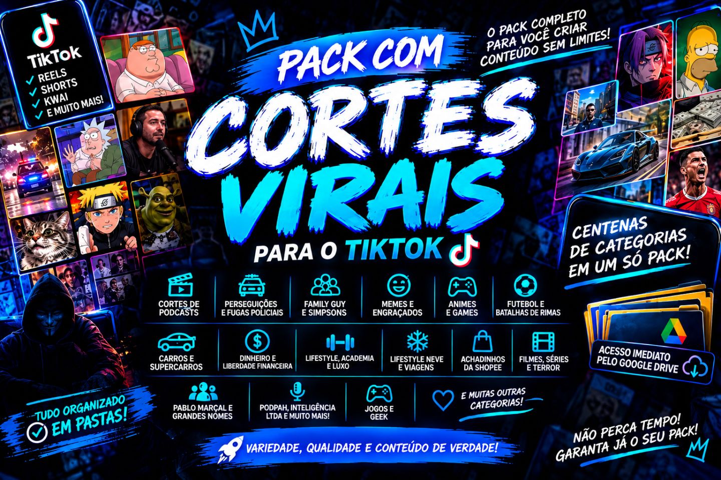 43 PACKS COM CORTES/VÍDEOS VÍRAIS DE TODOS OS TIPOS PRONTO PARA POSTAR!