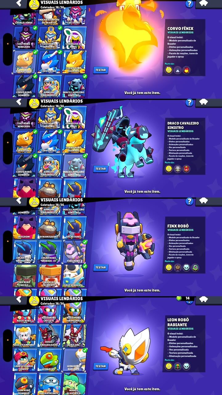 CONTA DE BRAWL STARS 72K DE TROFEUS | 107 BRAWLERS varias skins
