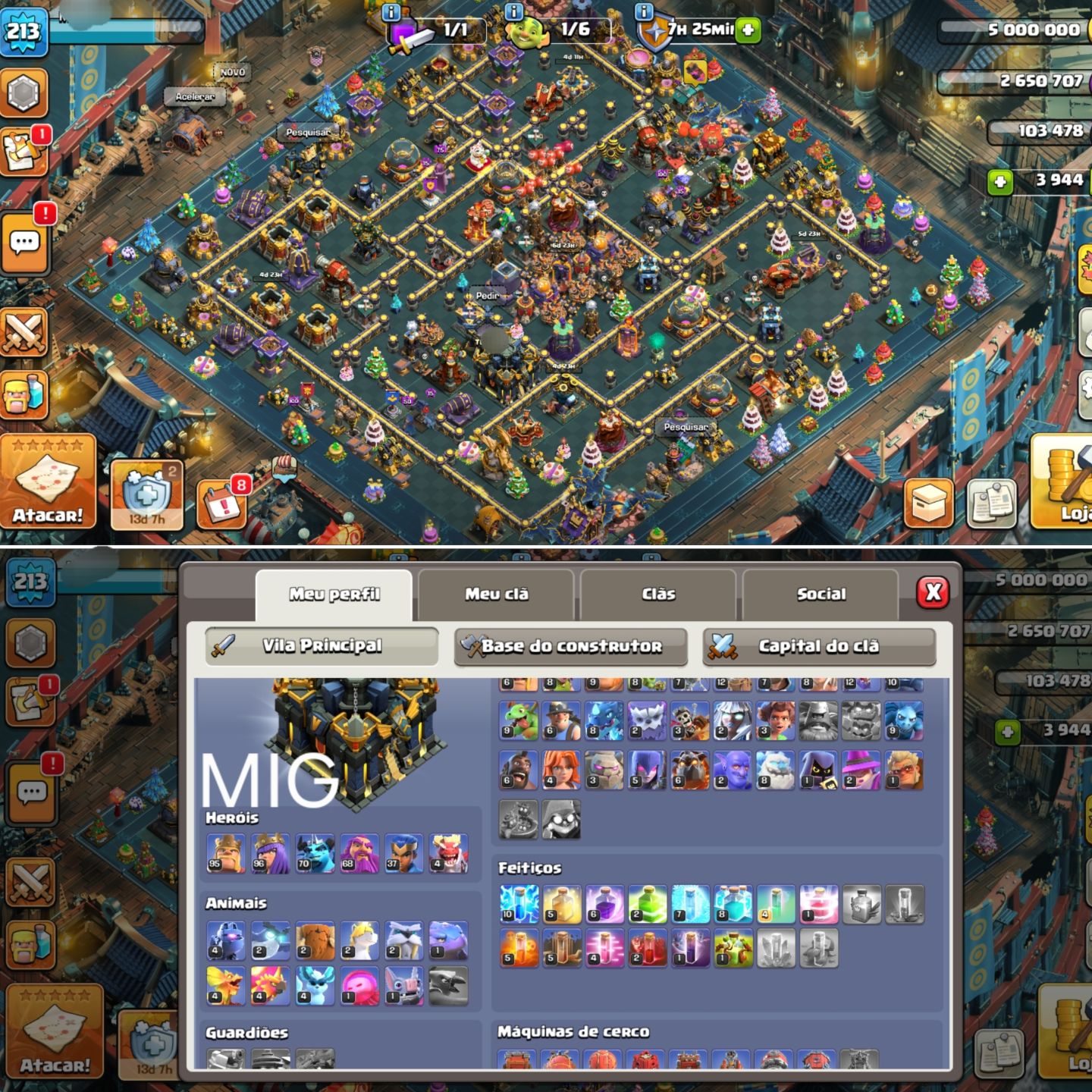 CONTAS DE CLASH OF CLANS CV9 A CV17 NO E-MAIL DO COMPRADOR