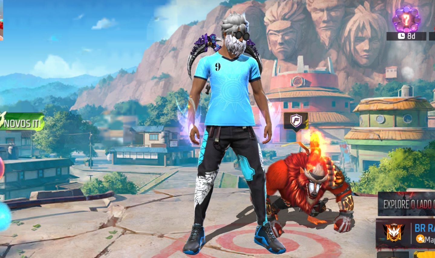 Conta de fre fre com várias skins de armas atribuídas