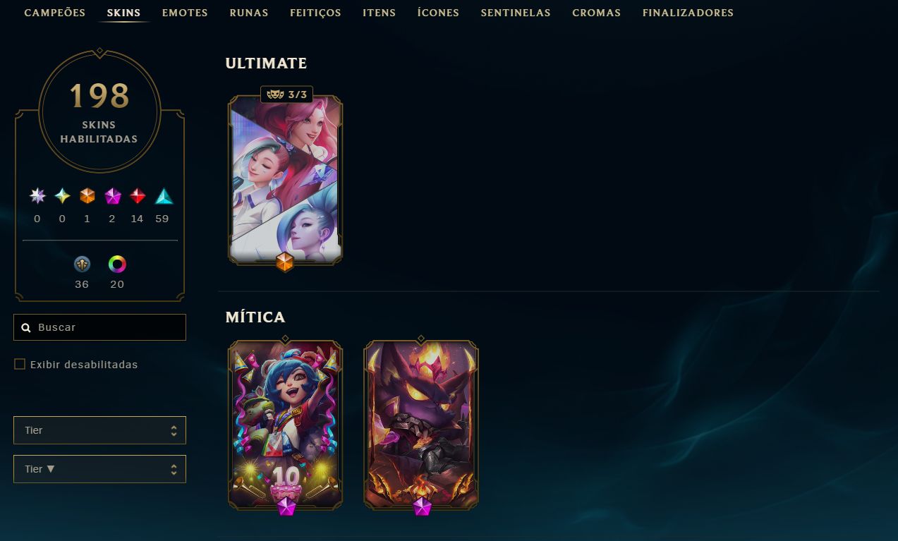 Conta LOL Mono Zed, Yasuo e Yone.