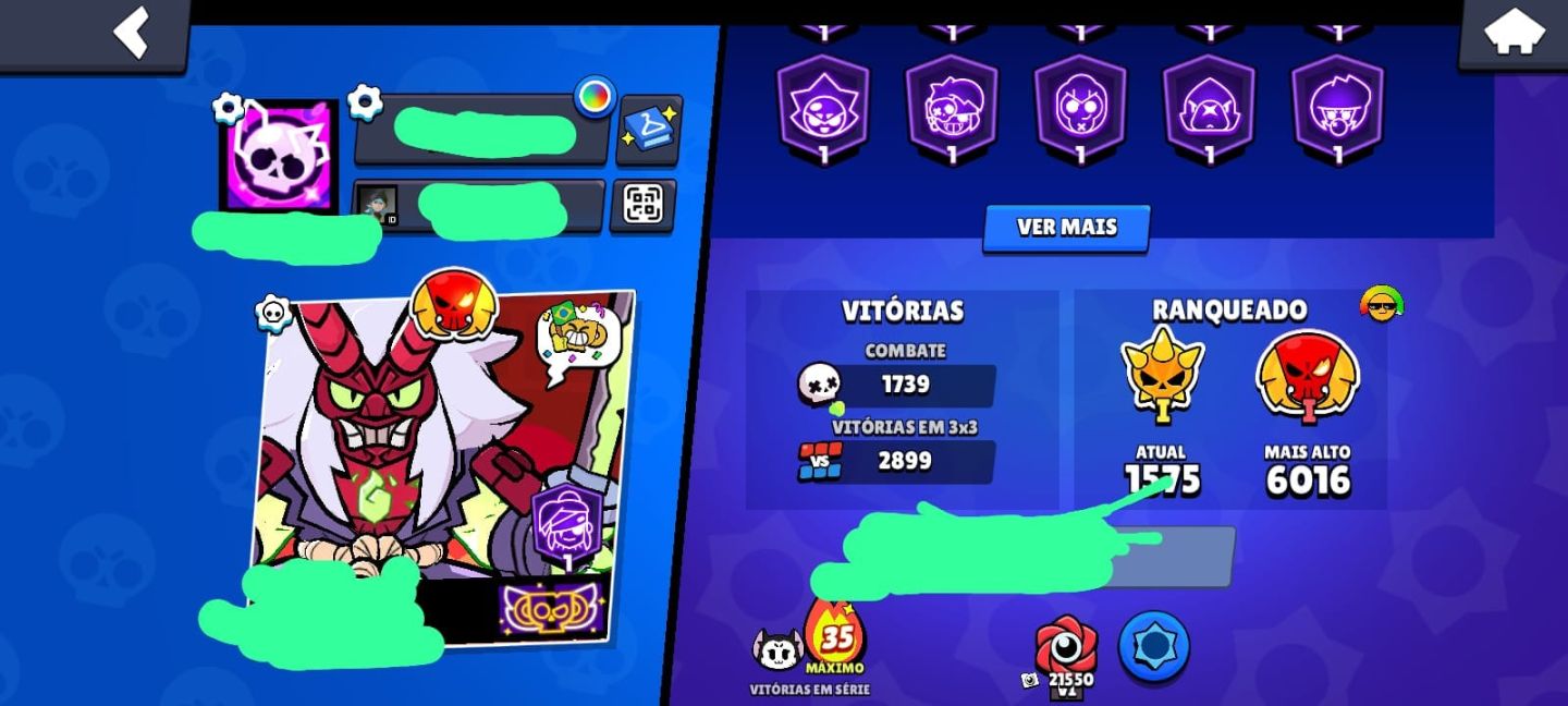 CONTA TOP BRAWL STARS / 42.5K TROFÉUS / 102 BRAWLERS / NORI PODER 11 + SKIN