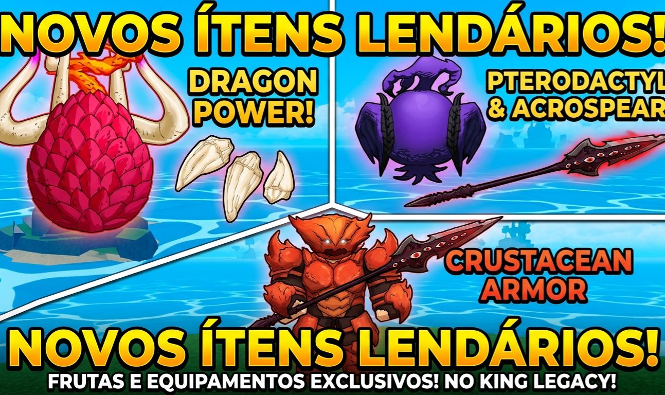 KINGLEGACY(ESPADAS,ACC, STONES, FRUTAS, MATERIAIS E GAMEPASS)MAIS BARATOS UPD 10