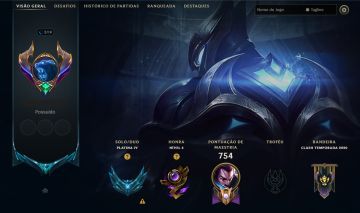CONTA LEAGUE OF LEGENDS PLATINA IV 650 SKINS