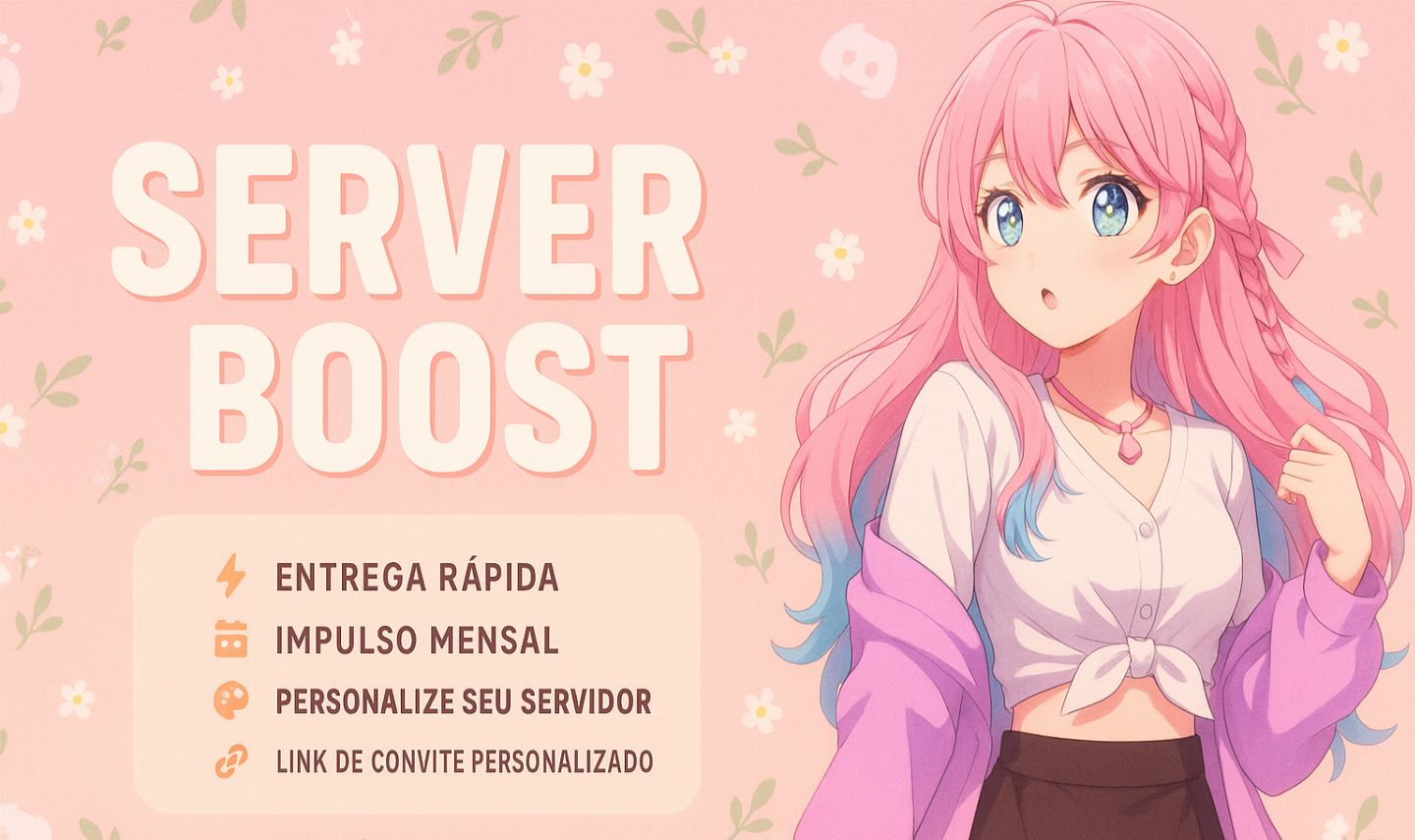 14 IMPULSOS DISCORD 1 MÊS BARATO [PERSONALIZE SEU SERVIDOR DO DISCORD]