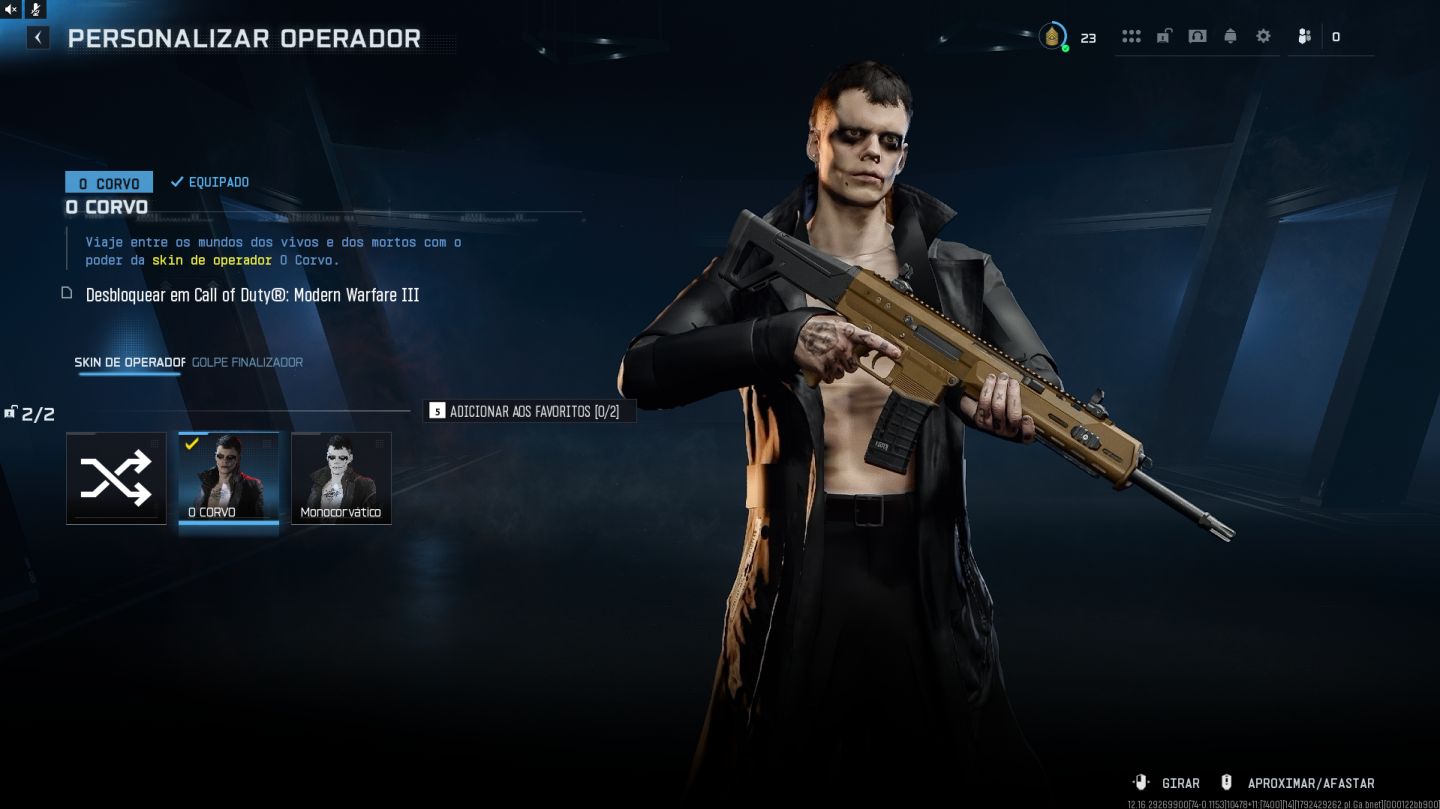 CONTA WARZONE SKINS RARAS, ART, O CORVO, MICHAEL MAYERS, GODZILLA E ETC