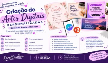 Criação de Artes Digitais Personalizadas | Convites, Posts e Banners