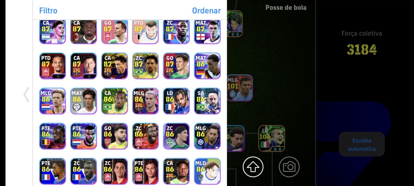 CONTA EFOOTBALL RARA MOBILE À VENDA NA GGMAX BARCELONA FC FORÇA COLETIVA 3187