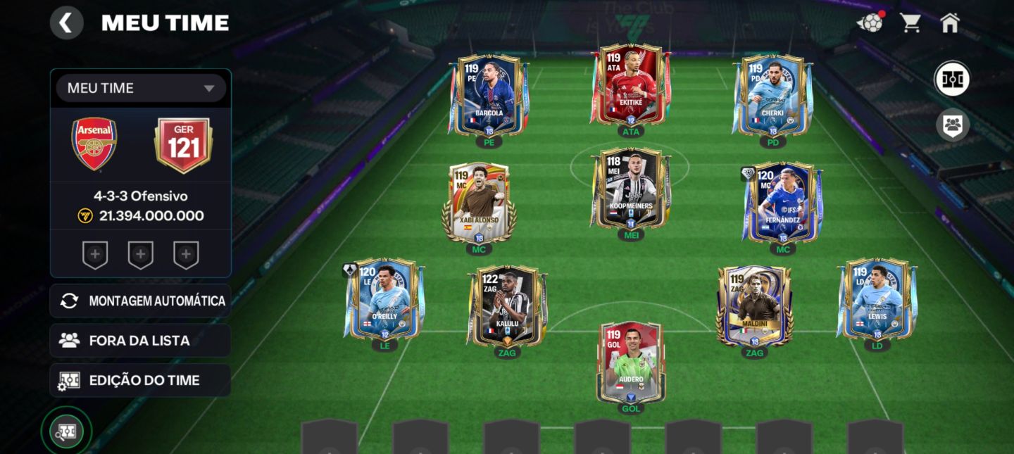 CONTAS FC MOBILE com GER 121 | GER 120
