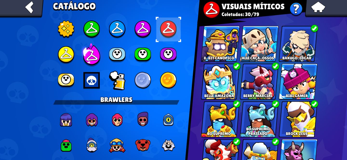 BRAWL STARS | 46.800 TROFÉUS | 107 BRAWLERS | 322 SKINS (PRA SAIR HOJE !!!!)