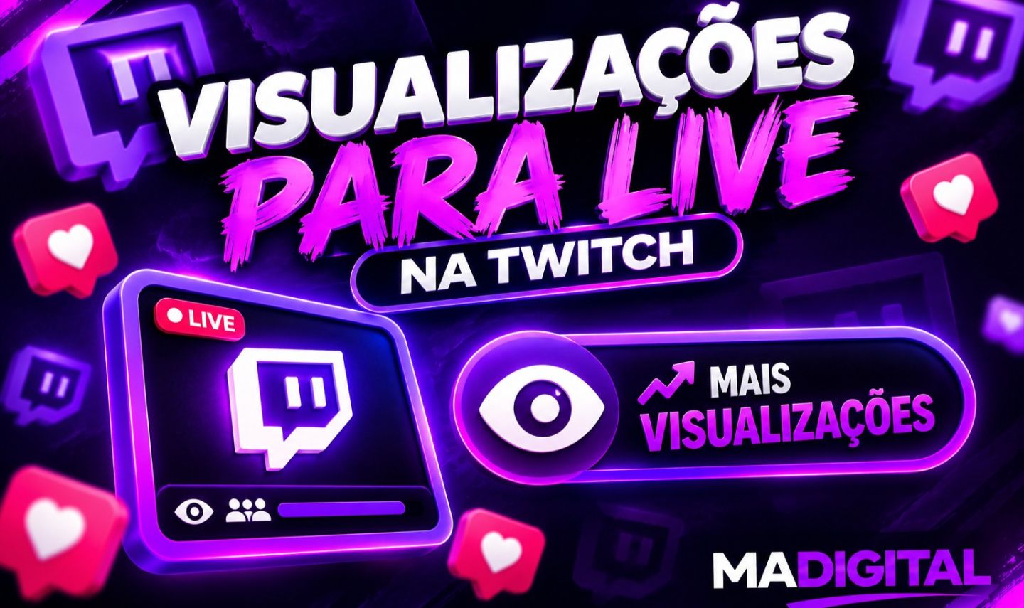 Visualizações para Live Twitch | Entrega Rápida