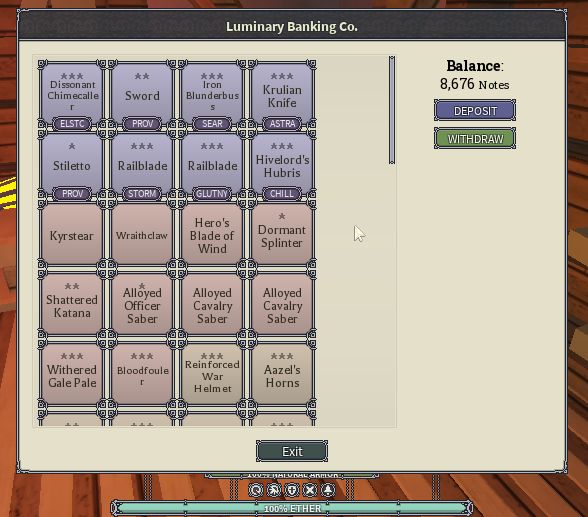 CONTA DEEPWOKEN / 9 SLOTS / 8 BUILDS PROGRADAS / RELÍQUIAS / SPEC SET