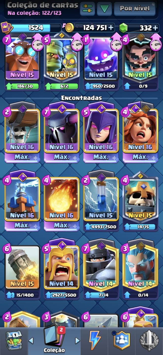 Conta de clash of clã CV 17 Clash R 11k troféu BRAWL STARS+ hay day