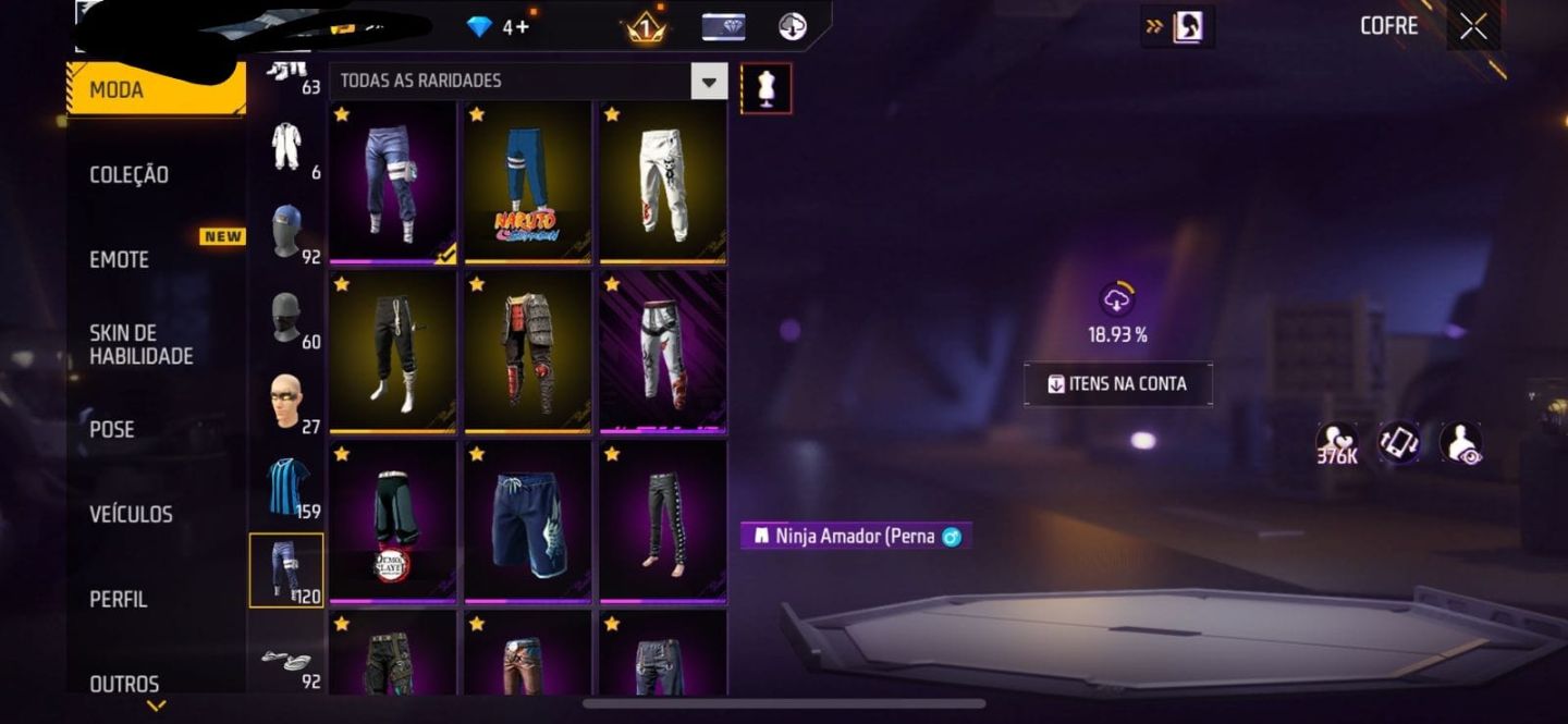 Conta de free fire | LVL 58 + email de recuperação