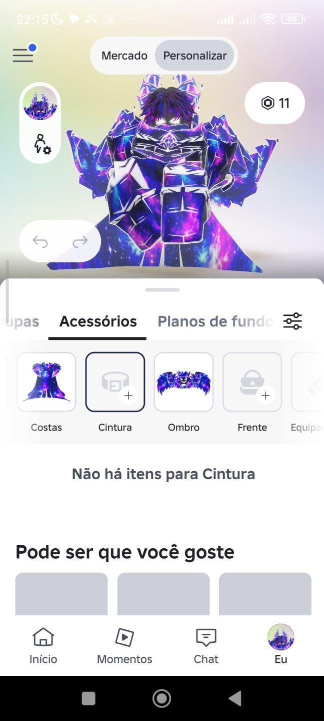 Conta de Roblox com roupas