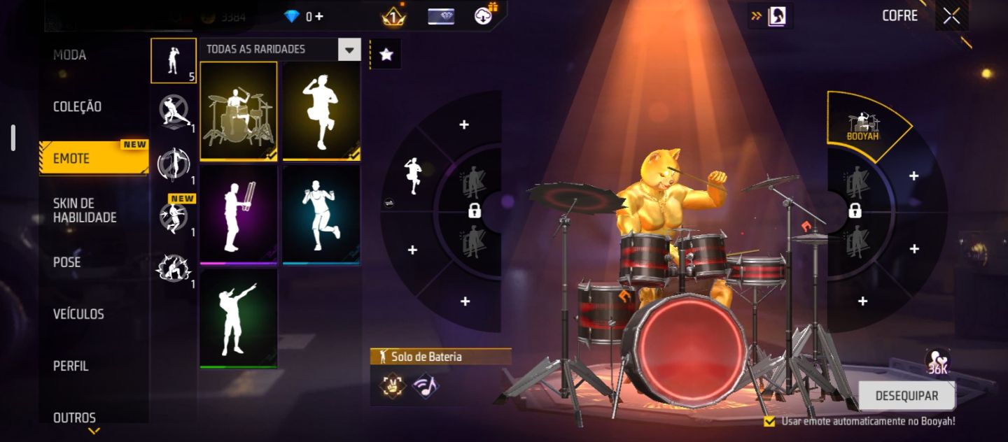 Conta de Free fire nível 45 muito rara com 2 armas evolutivas
