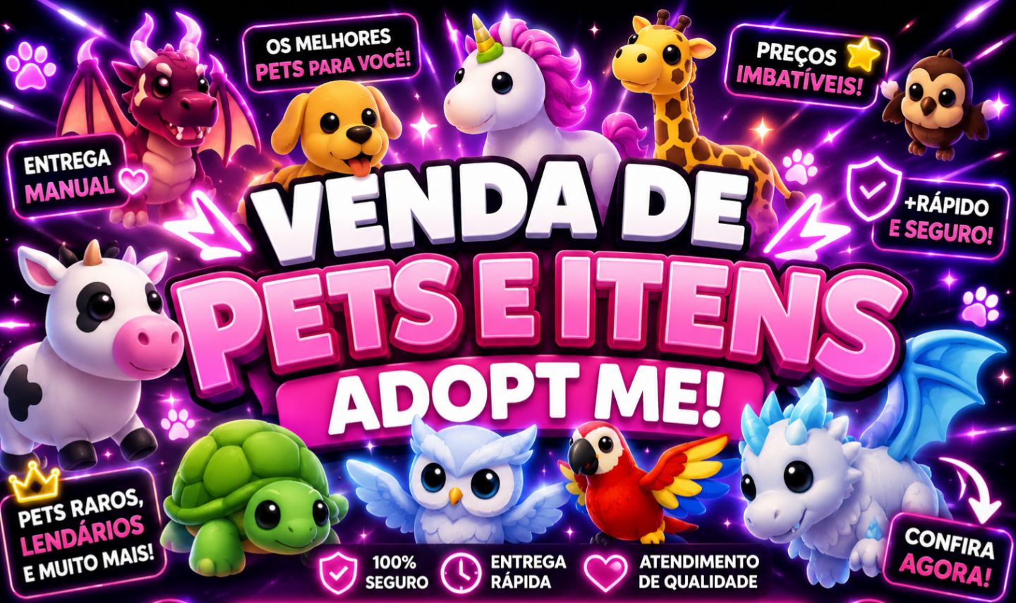 Promoçao adopt me pets,pets aleatorios,caixas,ovos etc.a