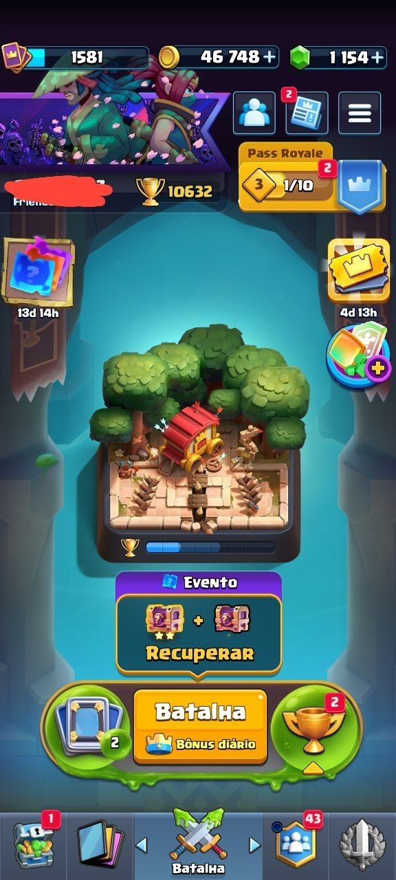 Conta clash royale +10k troféus 10 anos