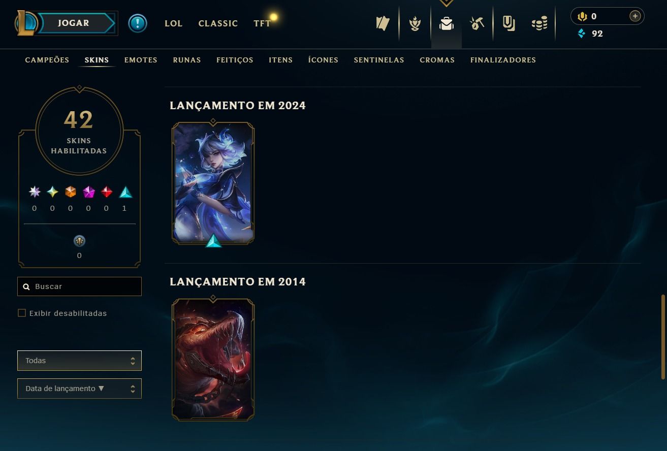 CONTA LOL MASTER | 60% WIN RATE | 42 SKINS