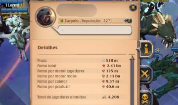CONTA ALBION ONLINE - ENDGAME - 510M DE PRATA E 236M EM BÁUS
