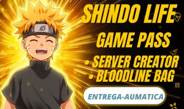 GAME PASS SHINDO LIFE QUASE DE GRAÇA! | ENTREGA-AUTOMATICA - PROMOÇÃO UNICA