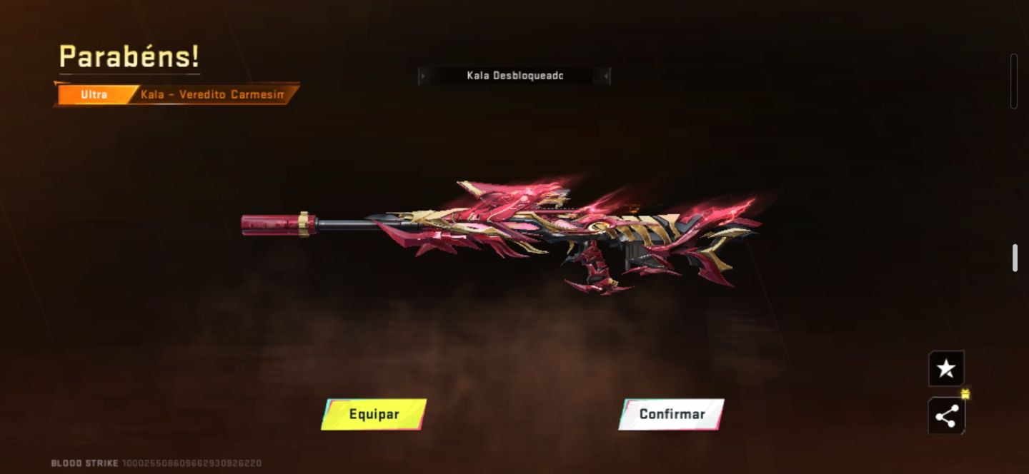 Conta BloodStrike com Karambit vermelha 95% de desconto oferta maluca