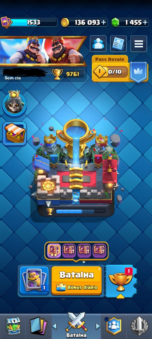 CLASH ROYALE- 9.7k+ TROFÉUS-Arena 24- 12 EVOS CARTAS NÍVEL 15/14/13/12/11