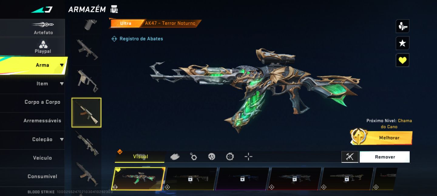 CONTA DE BLOOD STRIKE COM MP5 EMPIRIA + AK-47 TERROR NOTURNO + KATANA!
