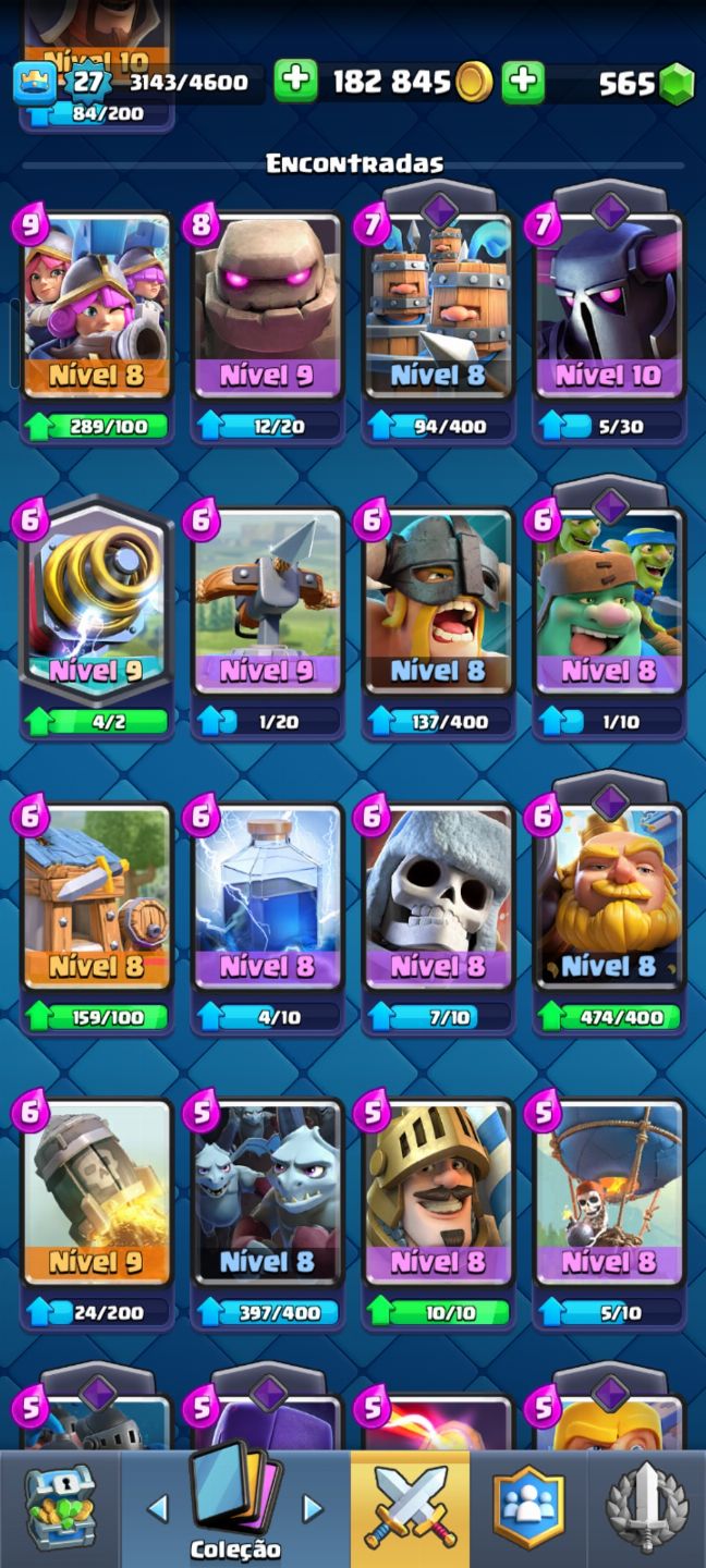 CONTA INICIANTE DE CLASH ROYALE