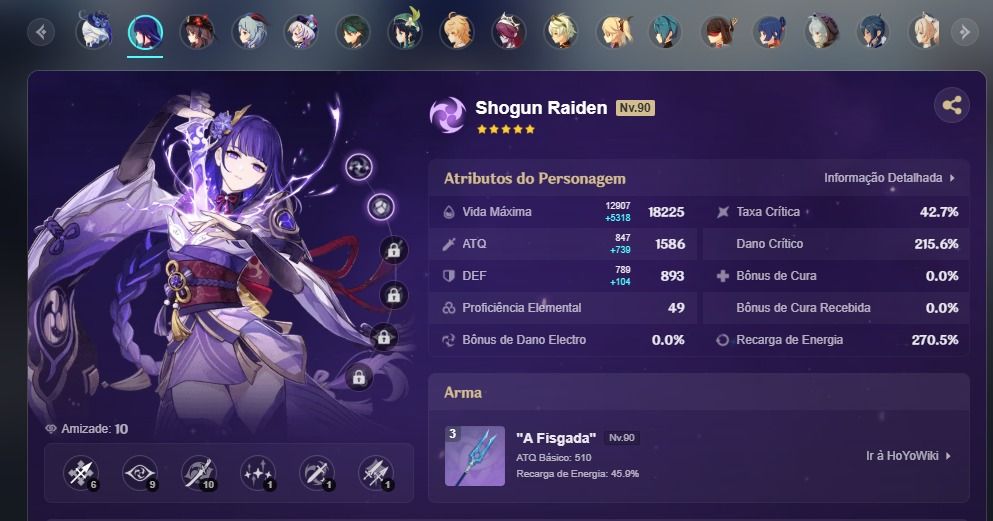 CONTA AR 58 | RAIDEN C2 | FURINA+JADE | HUTAO C1 +2xHOMA | 12 T5