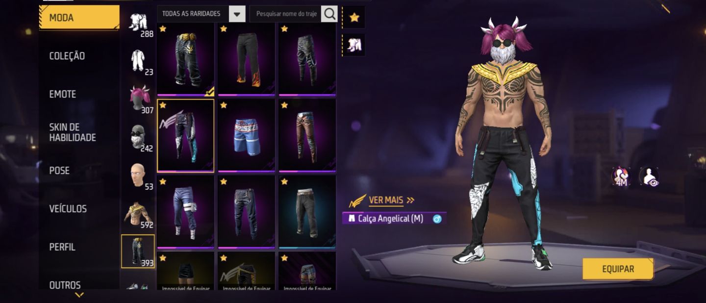 CONTA FREE FIRE SEGUNDO PASSE E ANGELICAL