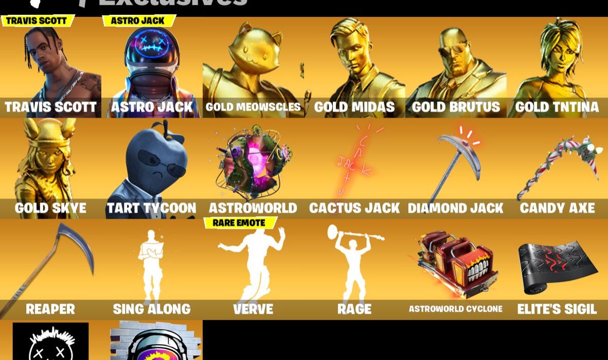CONTA FORTNITE COM TRAVIS SCOTT/ASTRO JACK/LARA CROFT/MARVEL +209 SKINS