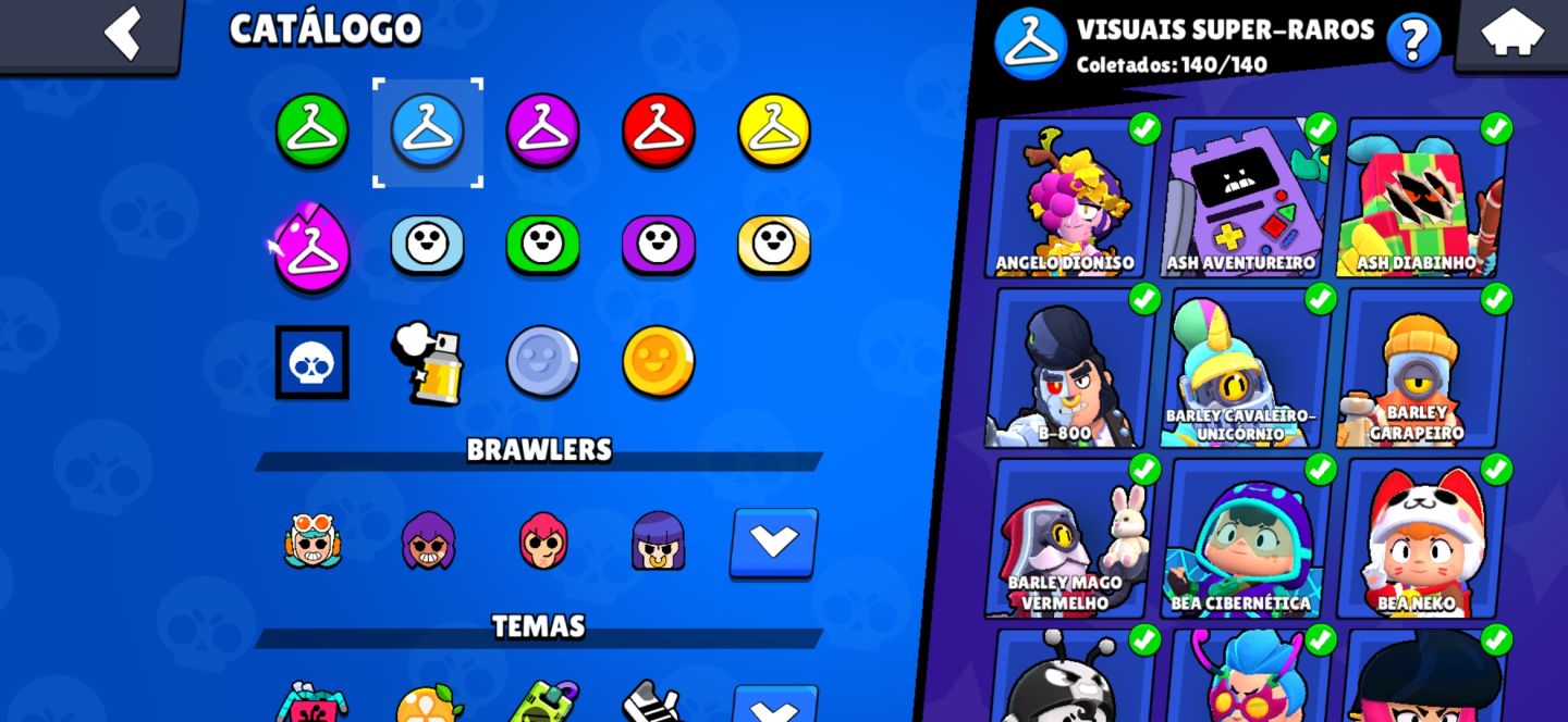 Conta brawlstars com mais de 100k de troféu, fama star force, várias skins