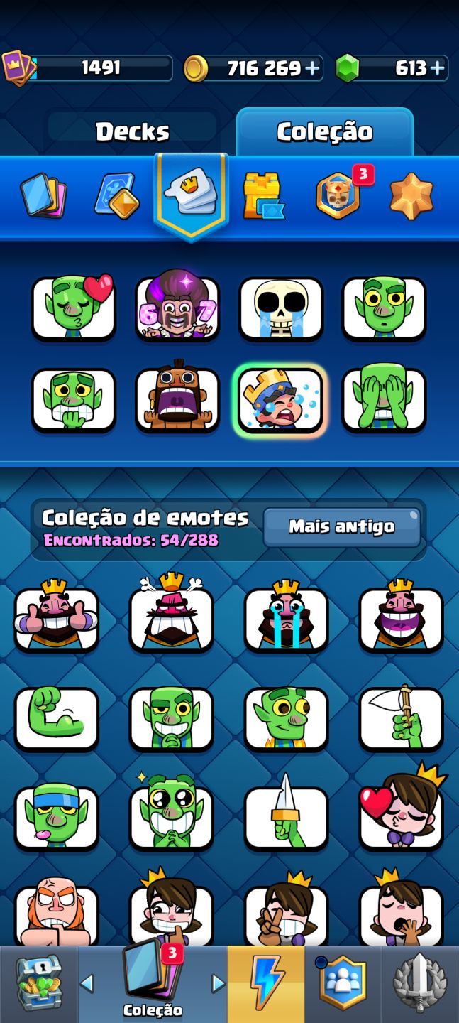 CONTA DE CLASH ROYALE