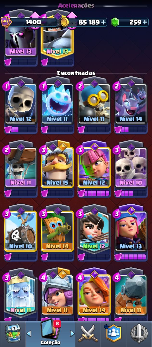 Contas de Clash Royale full