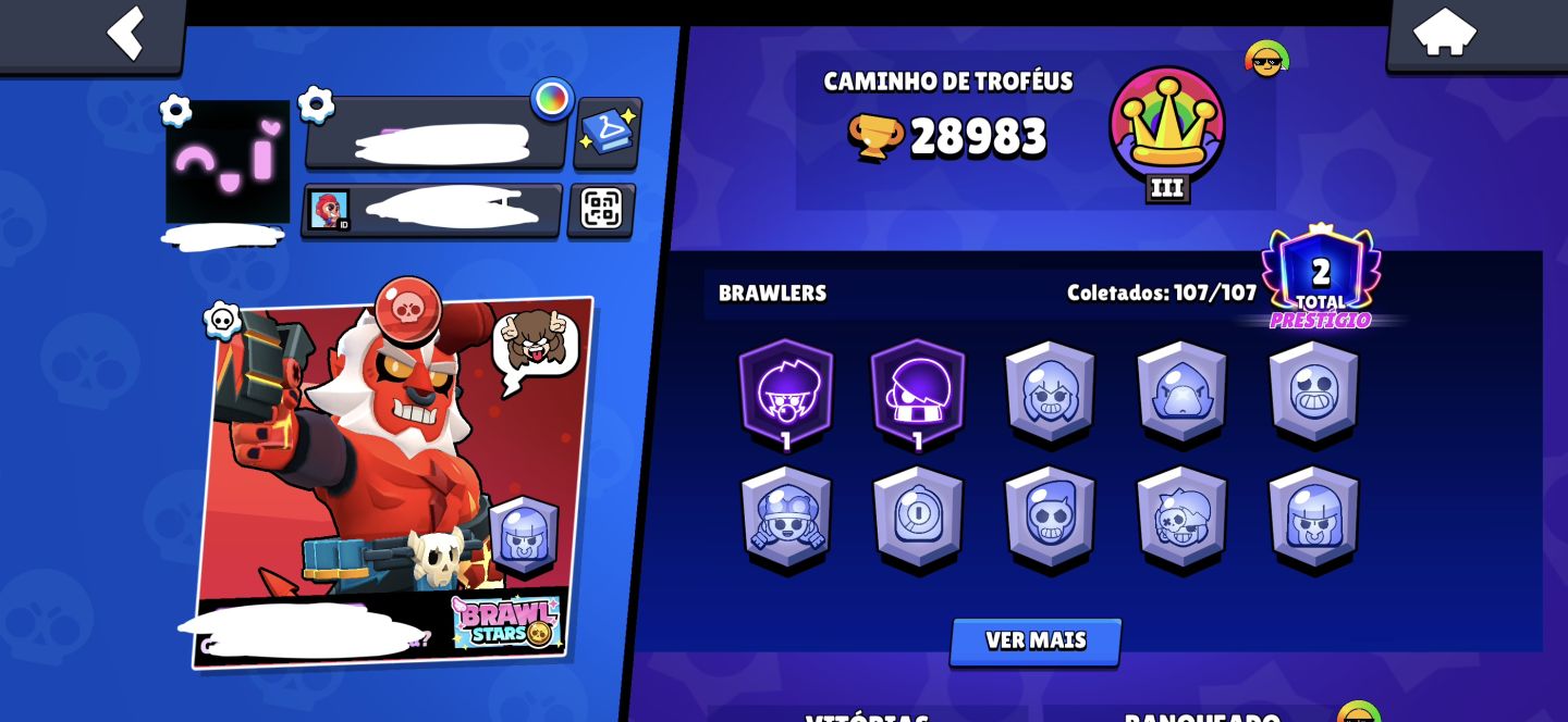 Conta BRAWL STARS TODOS OS BRAWLERS | 28.983 TROFÉUS - MUITAS SKINS
